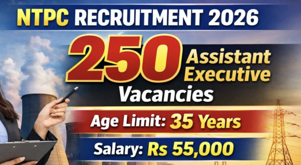 NTPC Recruitment 2026: Hiring Assistant Executive, Apply Now!